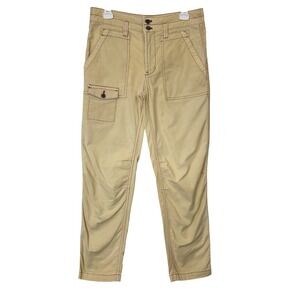Anthropologie The Wanderer Tan Cargo Utility Pants Women's 27 Ankle